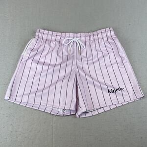 Kinetic Kings Candy Stripe Fundamental Shorts Womens Sz M Pink